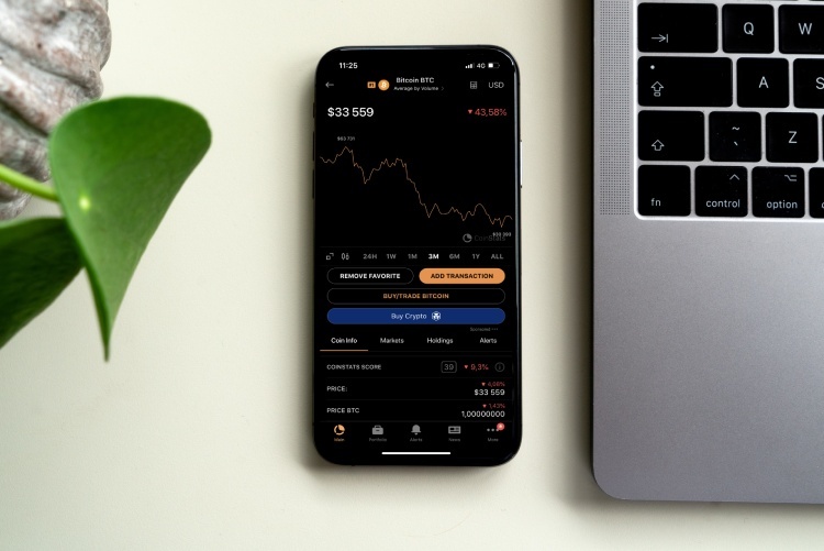 Bitcoin price falling coinstats photo