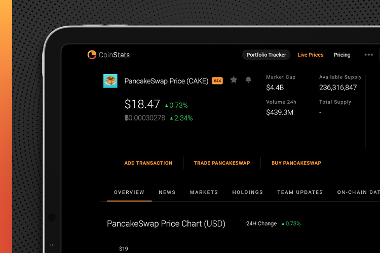 How to buy Pancakeswap on CoinStats