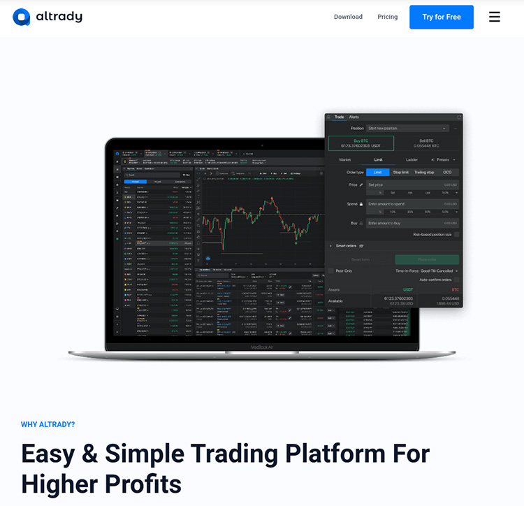 Altrady crypto portfolio management platform