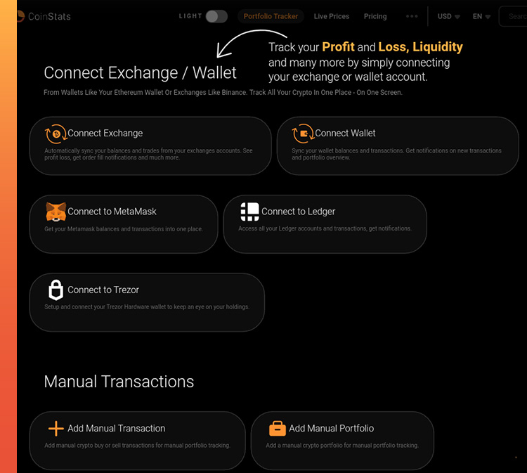 Key features of CoinStats