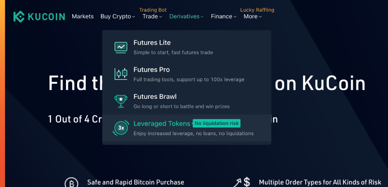 The first batch of Kucoin leveraged tokens