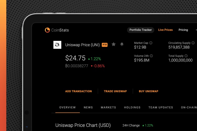 how to buy Uniswap on CoinStats