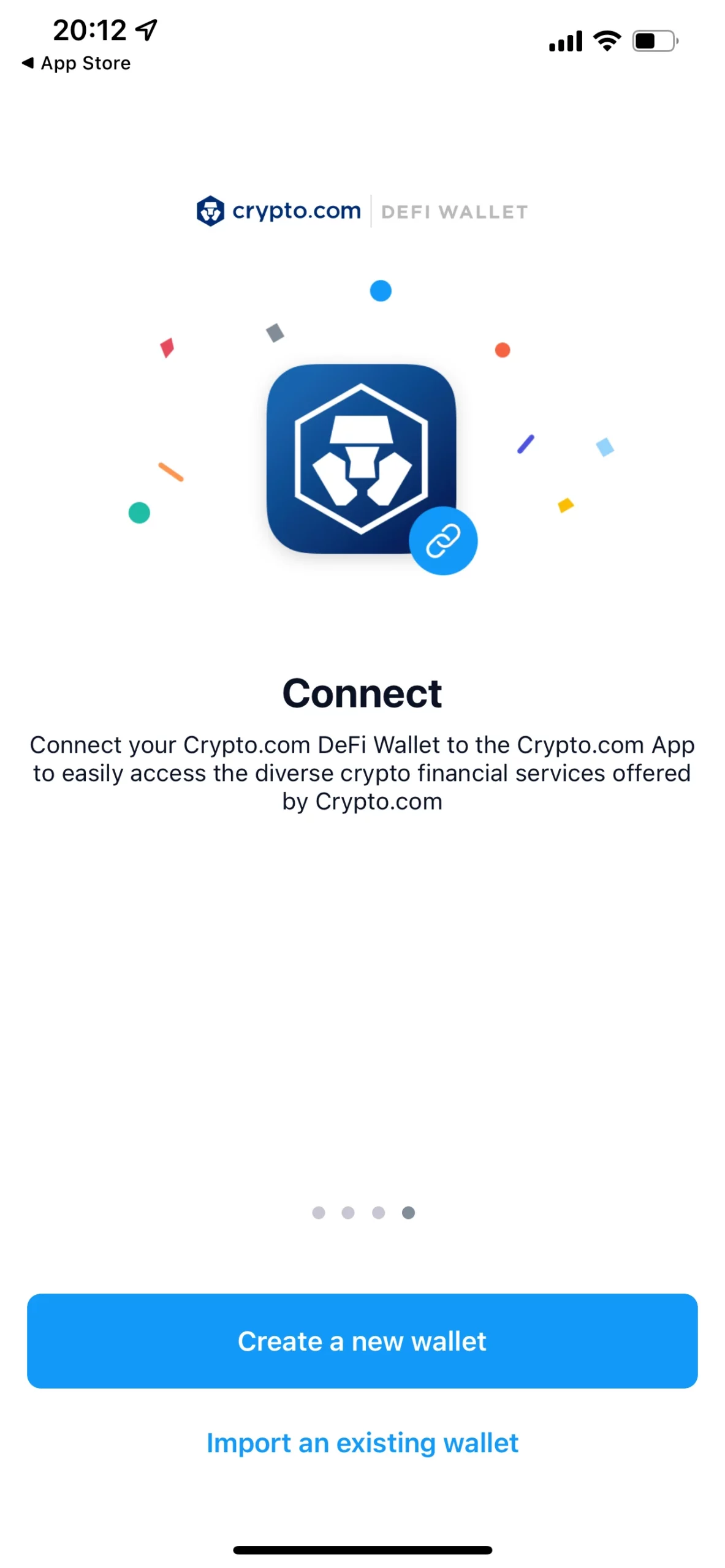 Create an account and connect to crypto.com