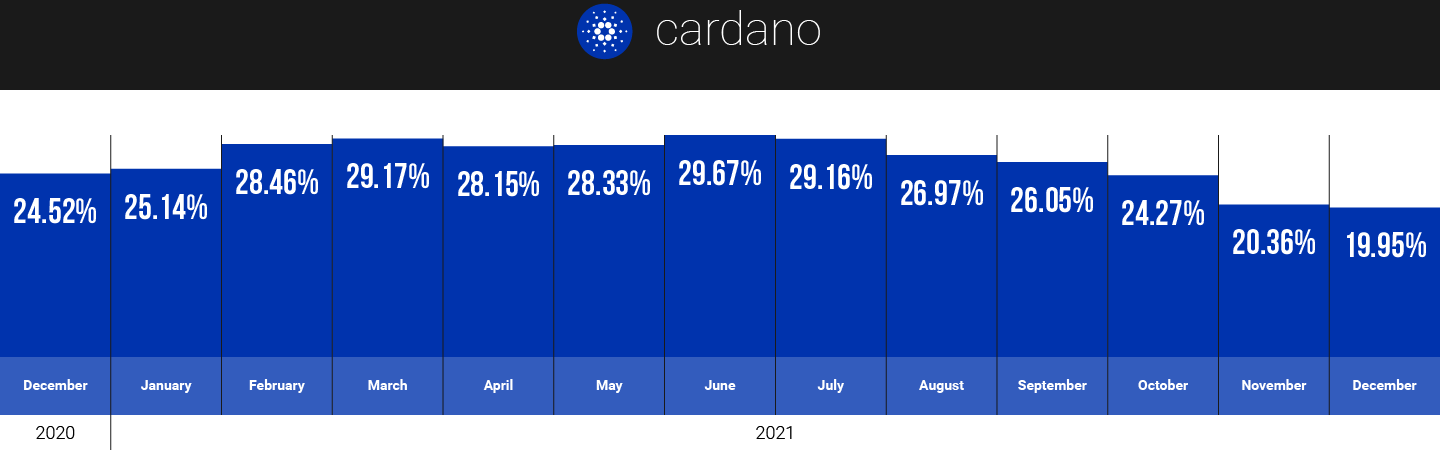 Cardano hodlers on CoinStats in 2021