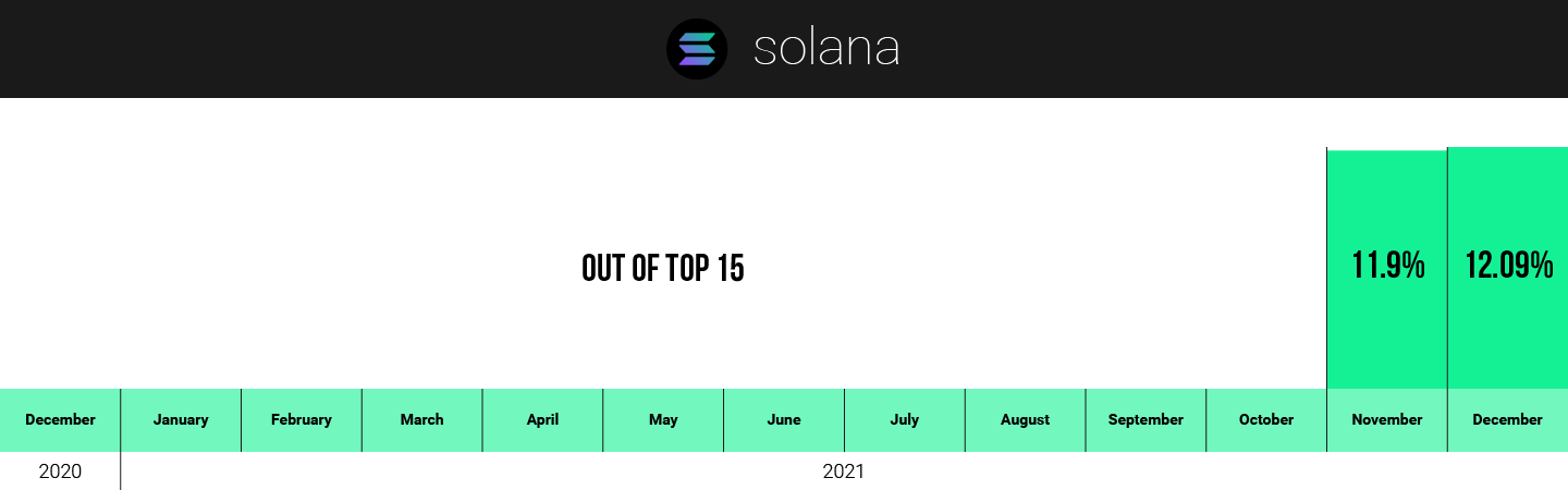 Solana hodlers on CoinStats in 2021