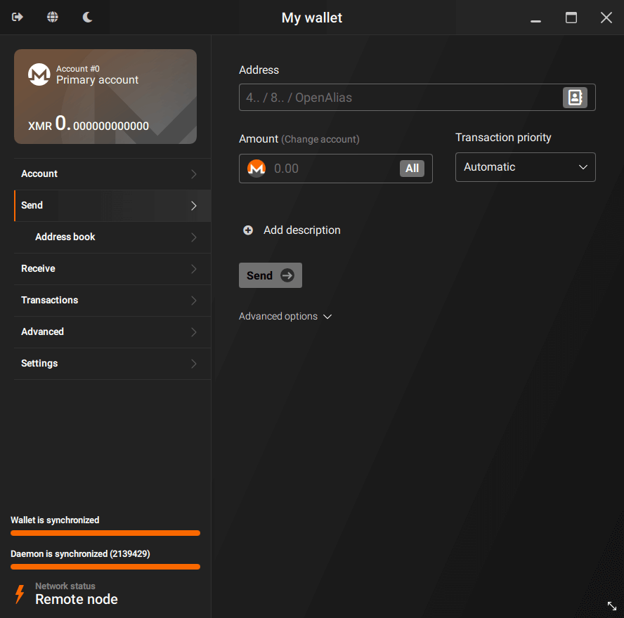 Monero GUI