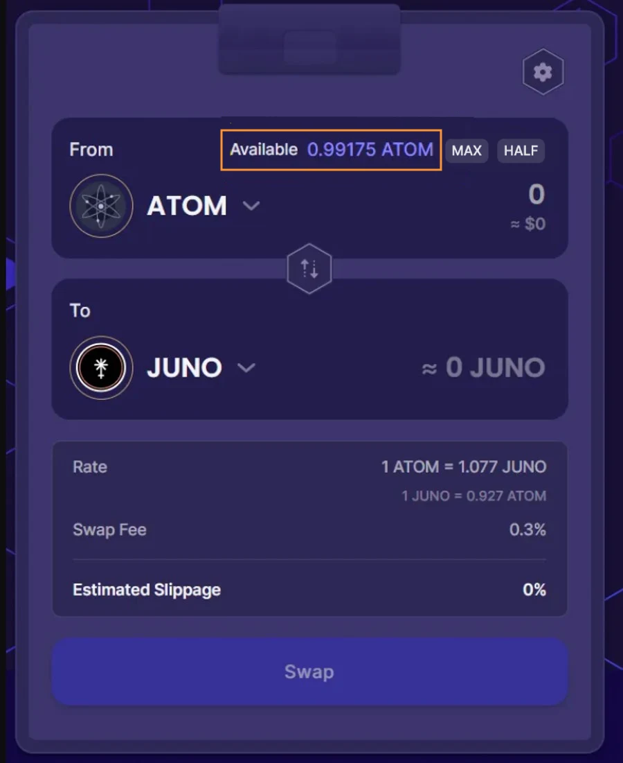 Swap Atom for Juno
