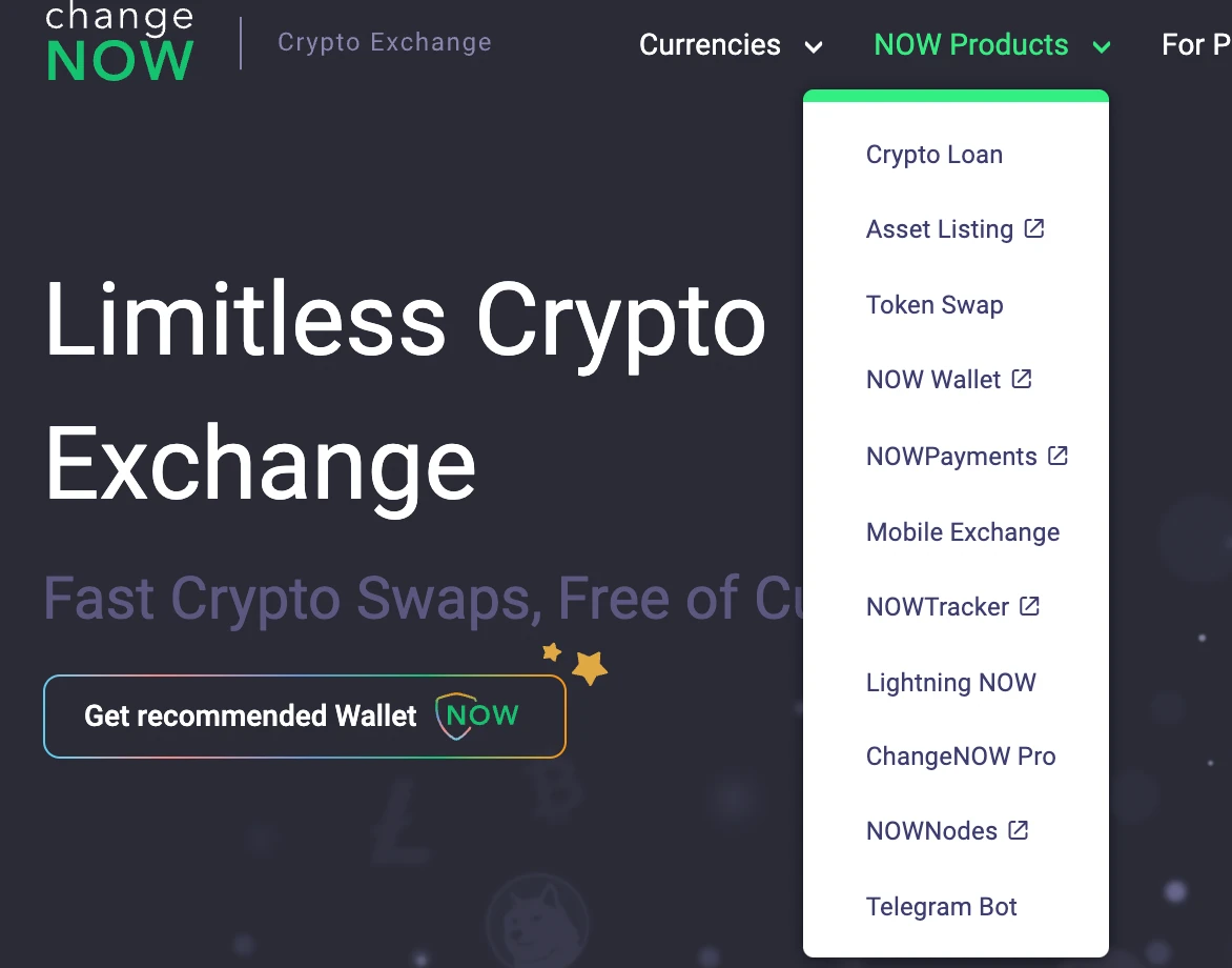 ChangeNOW key features