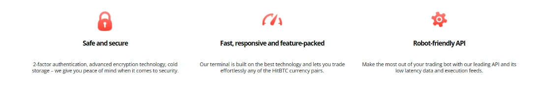 HitBTC features