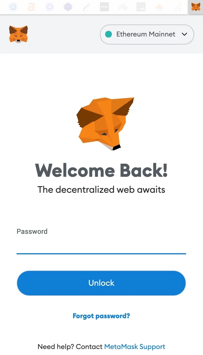 Sign in to MetaMask