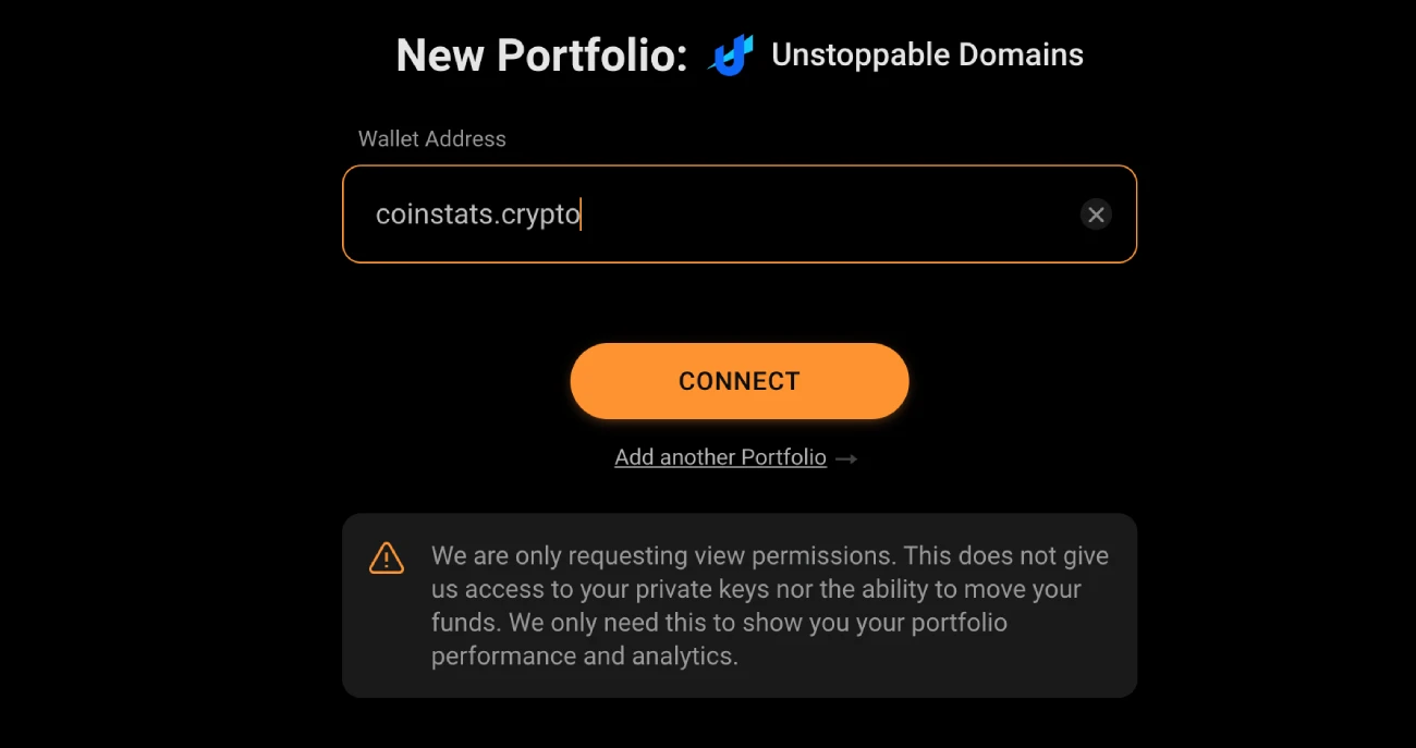 Connecting unstoppable domains