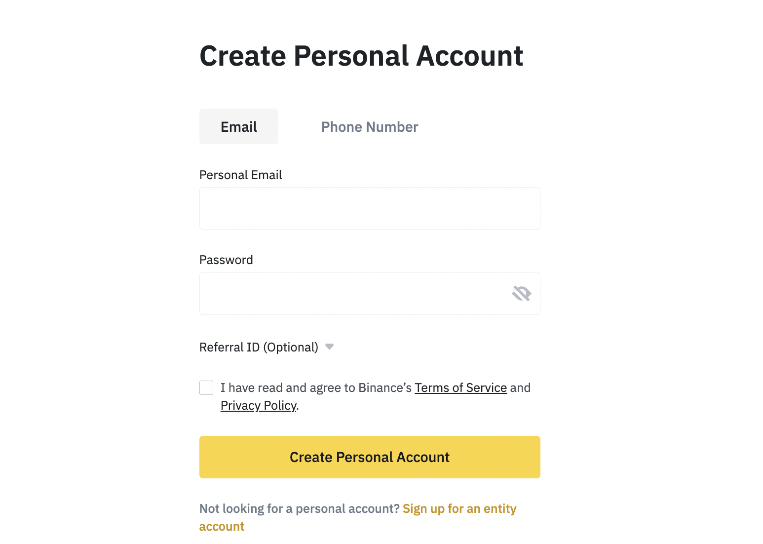 create account