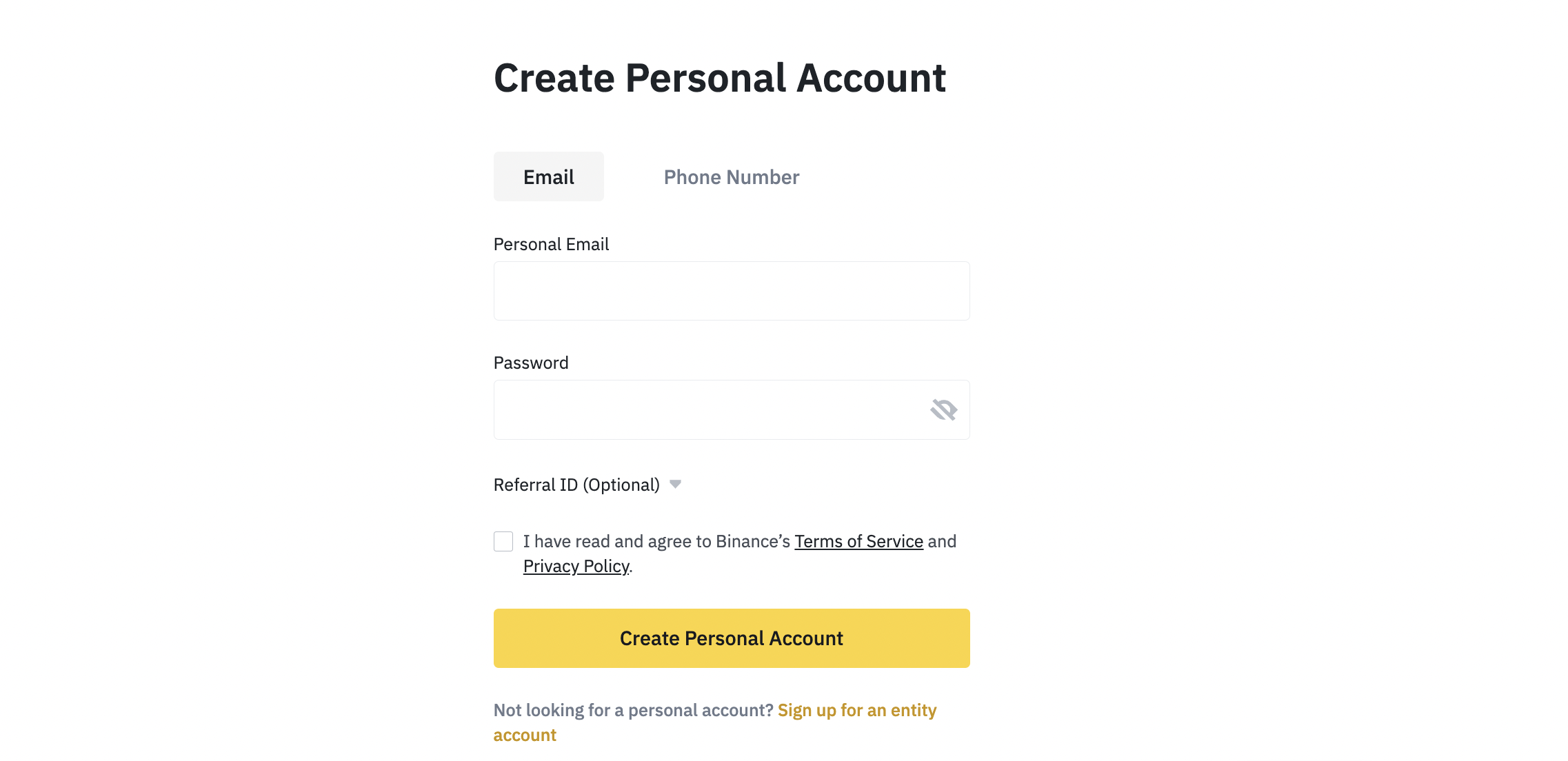 create account