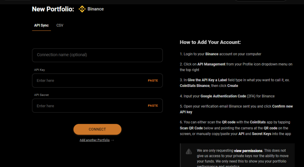 Connect Binance How to manage your Binance wallet directly from CoinStats