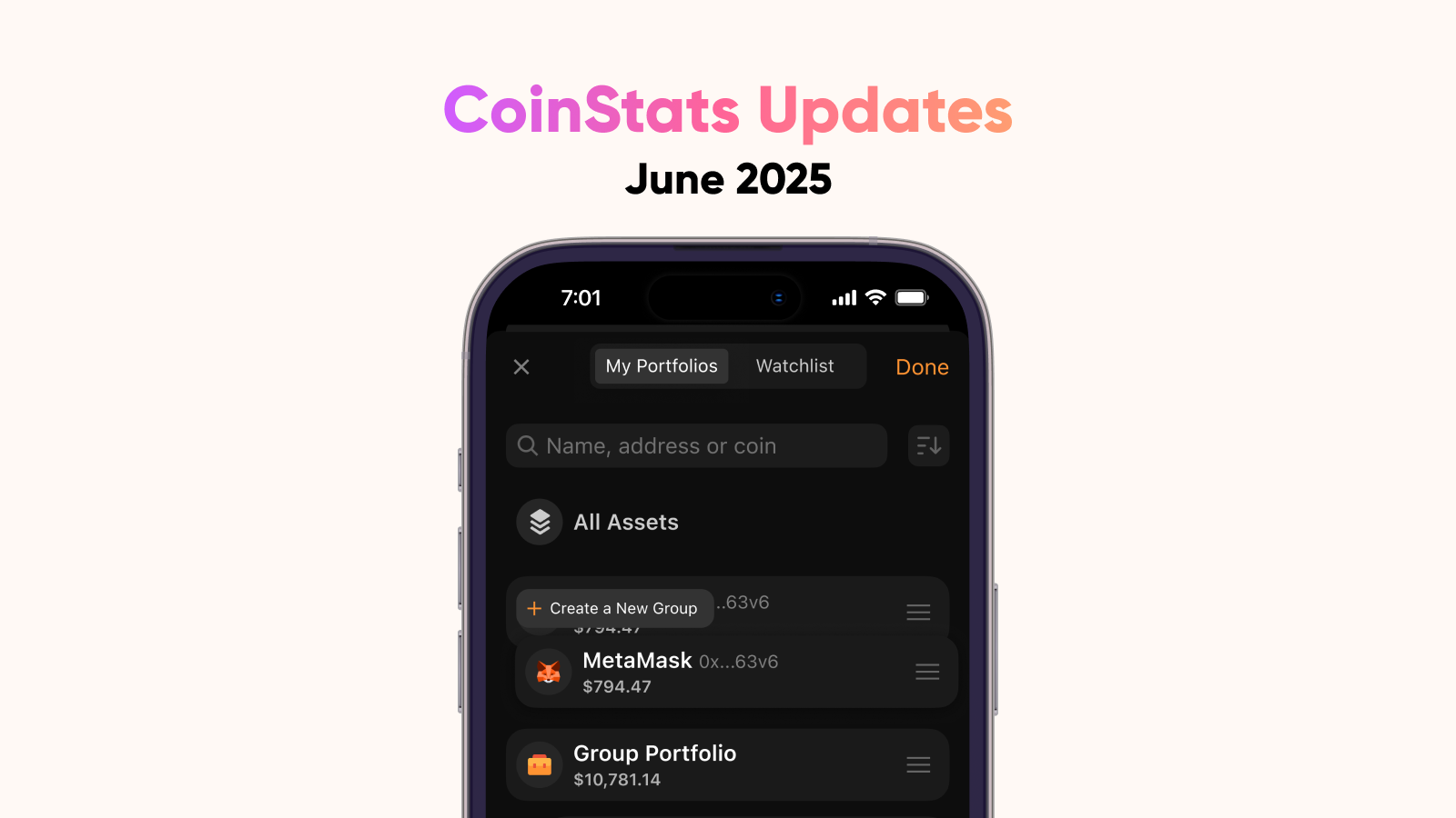 Portfolio Grouping & Sorting, New Integrations, API Updates & More