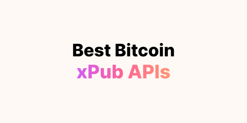Best Bitcoin xPub APIs in 2026: HD Wallet Tracking Compared