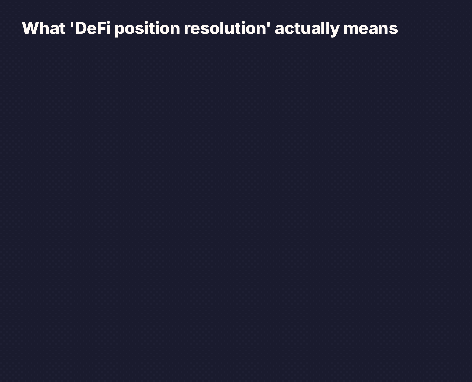 Animation showing raw wallet token balances such as aEthUSDC and stETH being resolved into named DeFi positions on Uniswap, Aave, Lido, and Curve with USD values and a net DeFi total