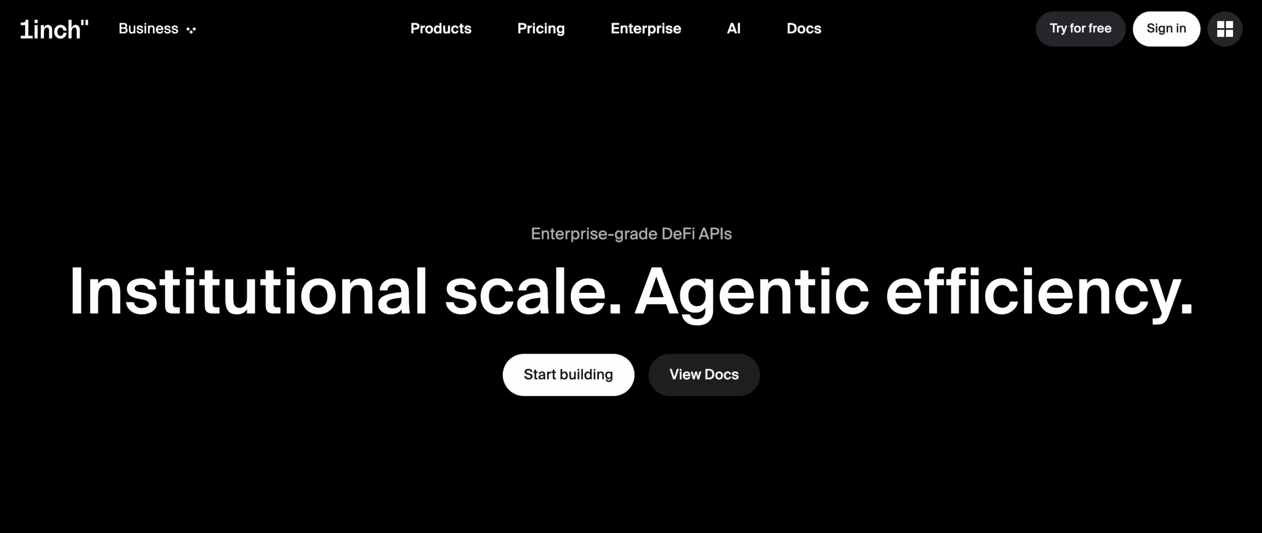 1inch Business developer portal: enterprise-grade DeFi APIs for institutional scale
