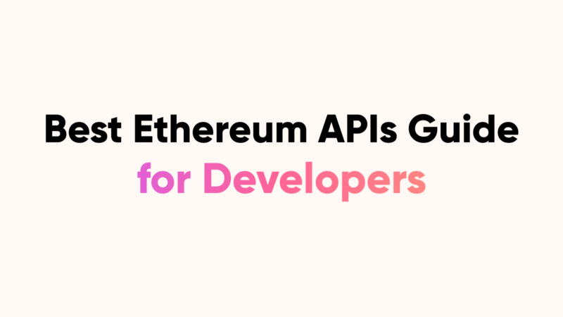 Best Ethereum APIs for 2026 — CoinStats