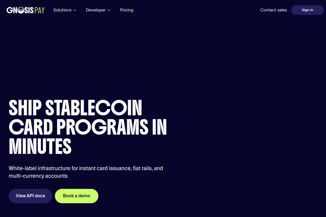 Gnosis Pay card website