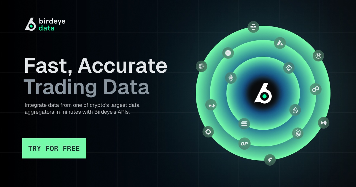 Birdeye Data Services real-time onchain and DEX crypto data API homepage